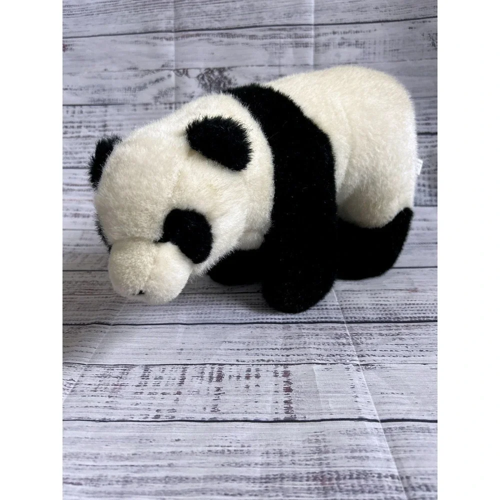 Kinderfriends Importoys Panda Bear Plush Vintage Stuffed Animal Black White 14in - Picture 2 of 7